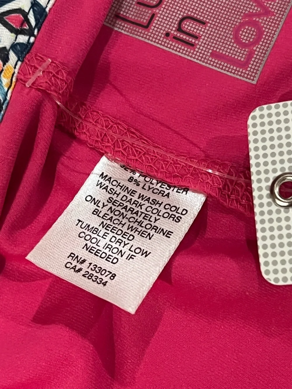 New - Lucky in Love Pink & Navy Geometric Tiered Skater Skort | Size Medium